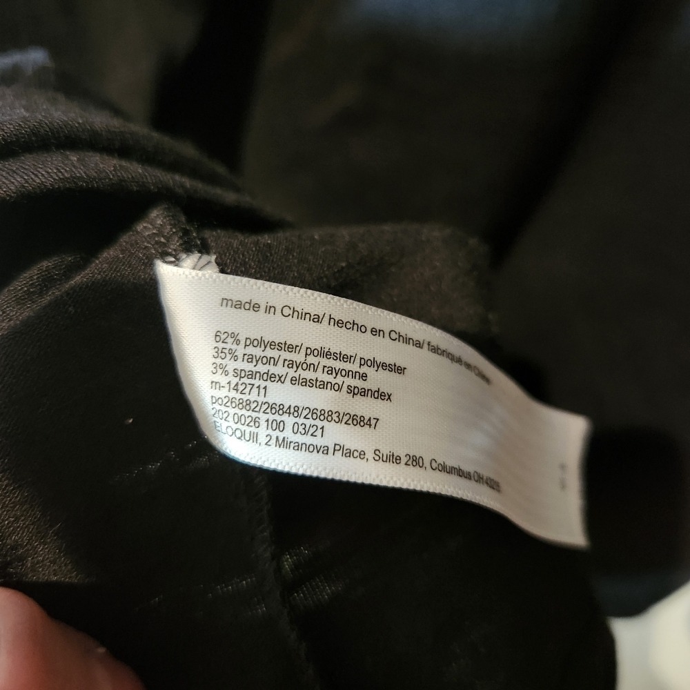 Eloquii 18/20 Black Ruffle Sleeve Top Rayon blend - Picture 7 of 7
